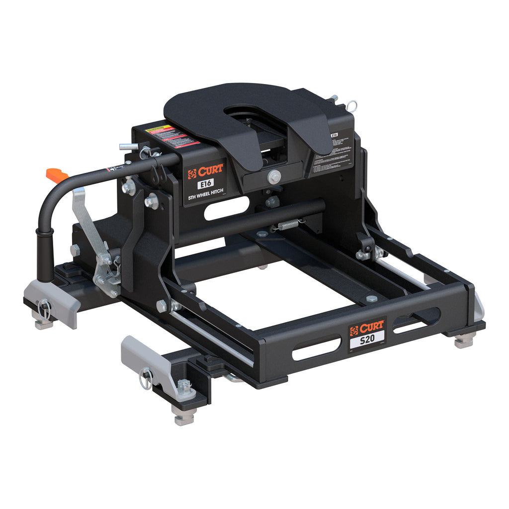 E16 Sliding 5th Wheel Hitch 16K Select Silverado Sierra 6.5' Bed Puck System