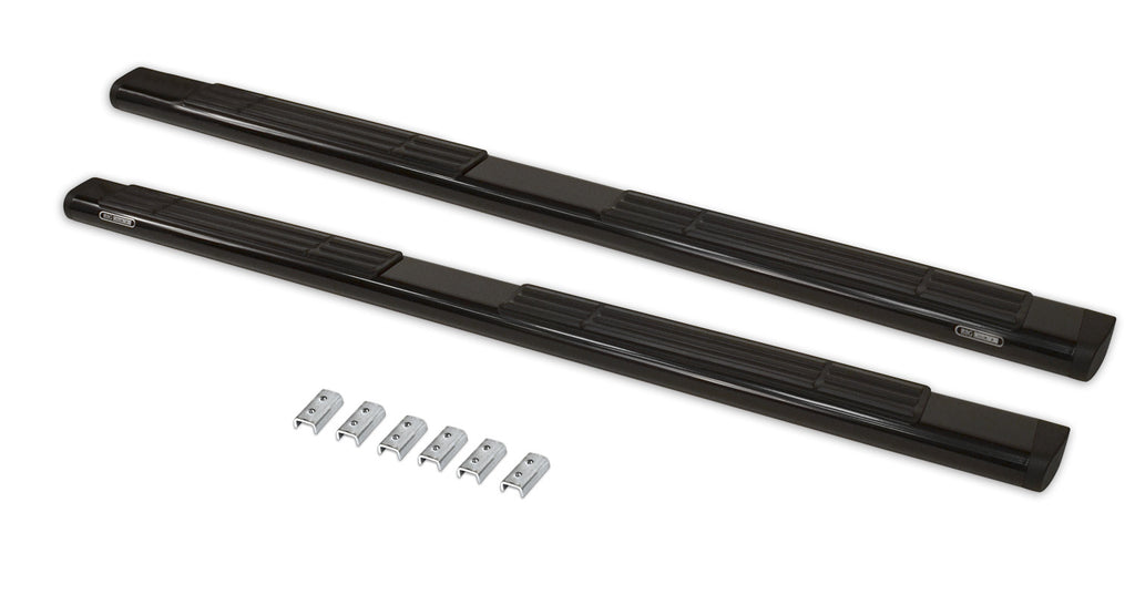 Go Rhino - 660087B - 6in OE Xtreme Black Steel SideSteps - 87in Long - Bars Only