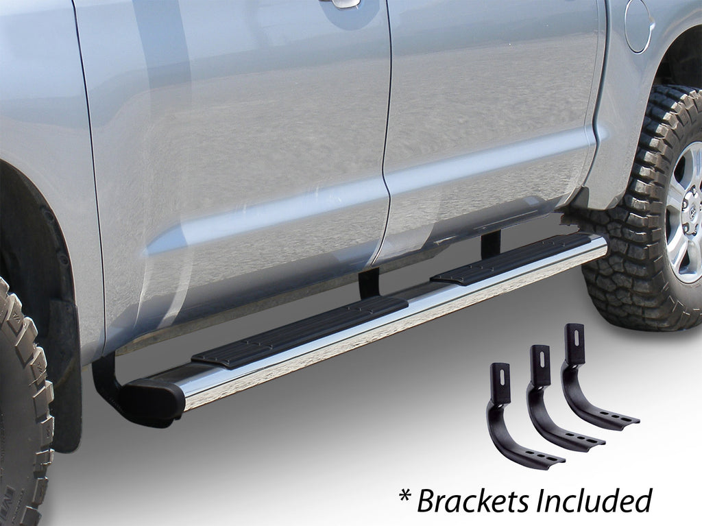 Go Rhino - 686418080CC - 6in OE Xtreme Composite SideSteps Kit - 80in Long Chrome + Brackets - Chrome