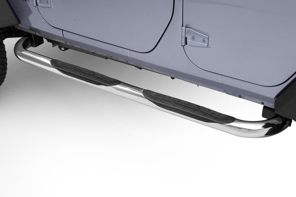 Go Rhino 4924PS - 4000 Series SideSteps With Mounting Brackets - Polished Stainless Steel