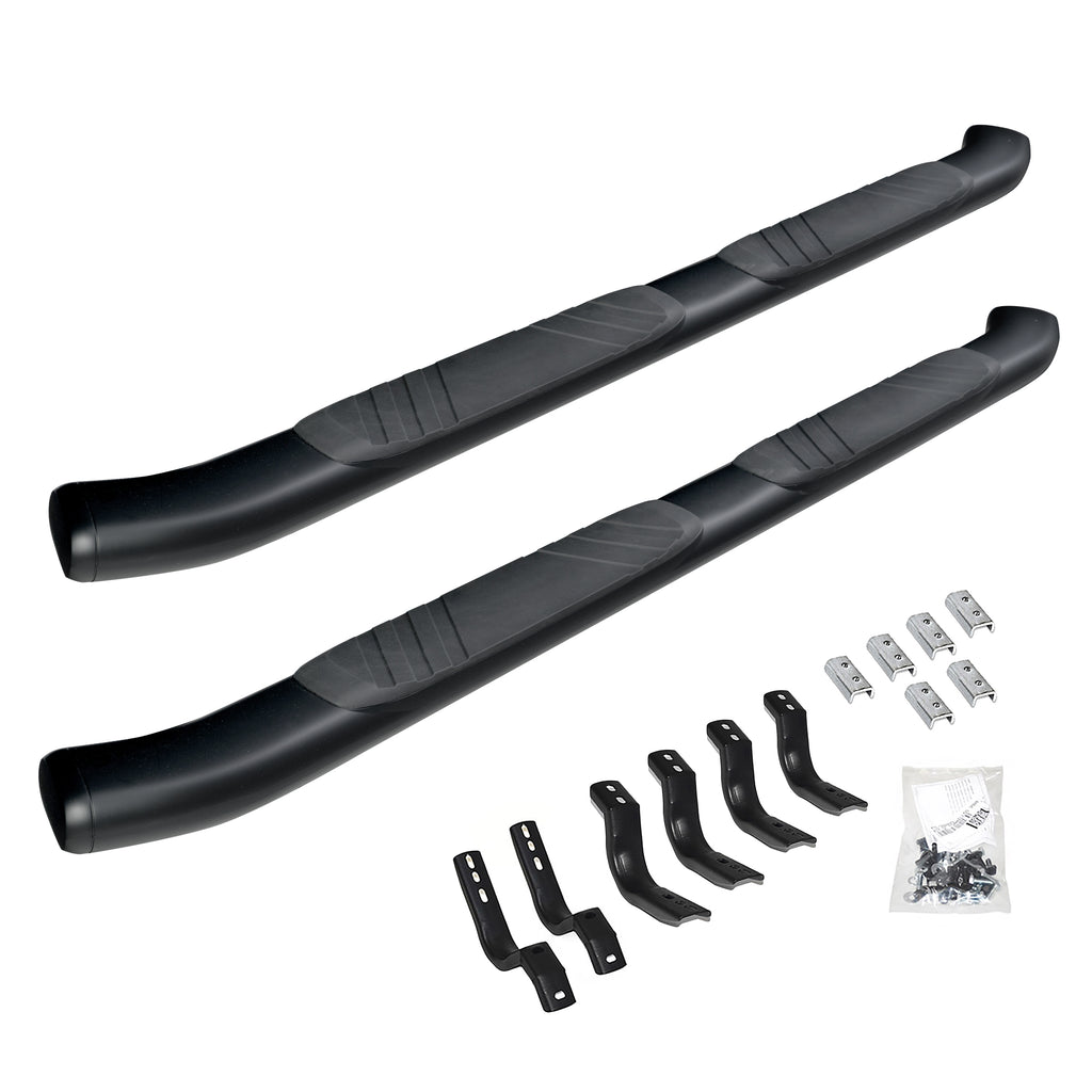 Go Rhino - 685443280CB - 5" OE Xtreme Composite Side Steps With Mounting Brackets Kit - Black - Black