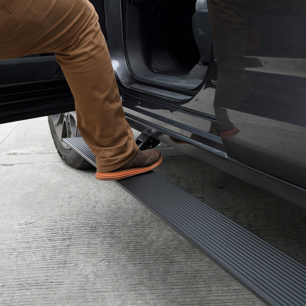 Go Rhino 20306880PC - E1 Electric Running Boards With Mounting Brackets - Textured Black