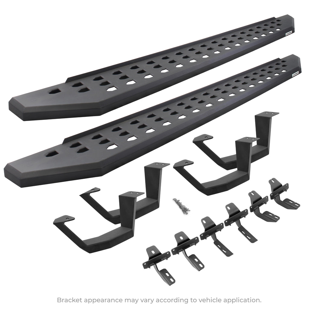 Go Rhino - 6944328020PC - RB20 Running Boards With Mounting Brackets 2 Pairs Drop Steps Kit - Textured Black