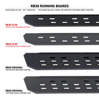 Go Rhino 69617680T - RB30 Running Boards With Mounting Brackets & 2 Pairs Of Drop Steps Kit - Portective Bedliner Coating