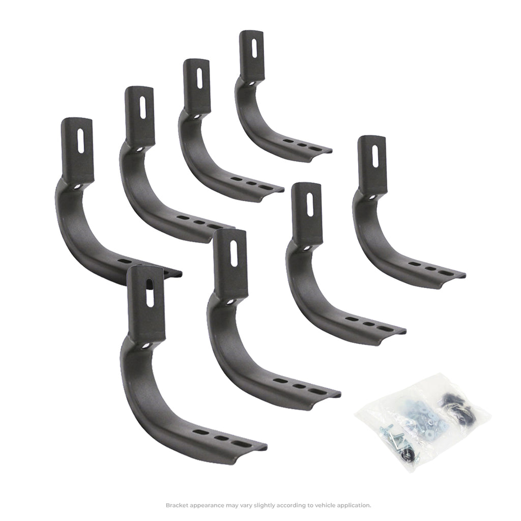 Go Rhino 6840436 - OE Xtreme Wheel To Wheel Side Steps - Mounting Brackets Only - Black Powder Coat