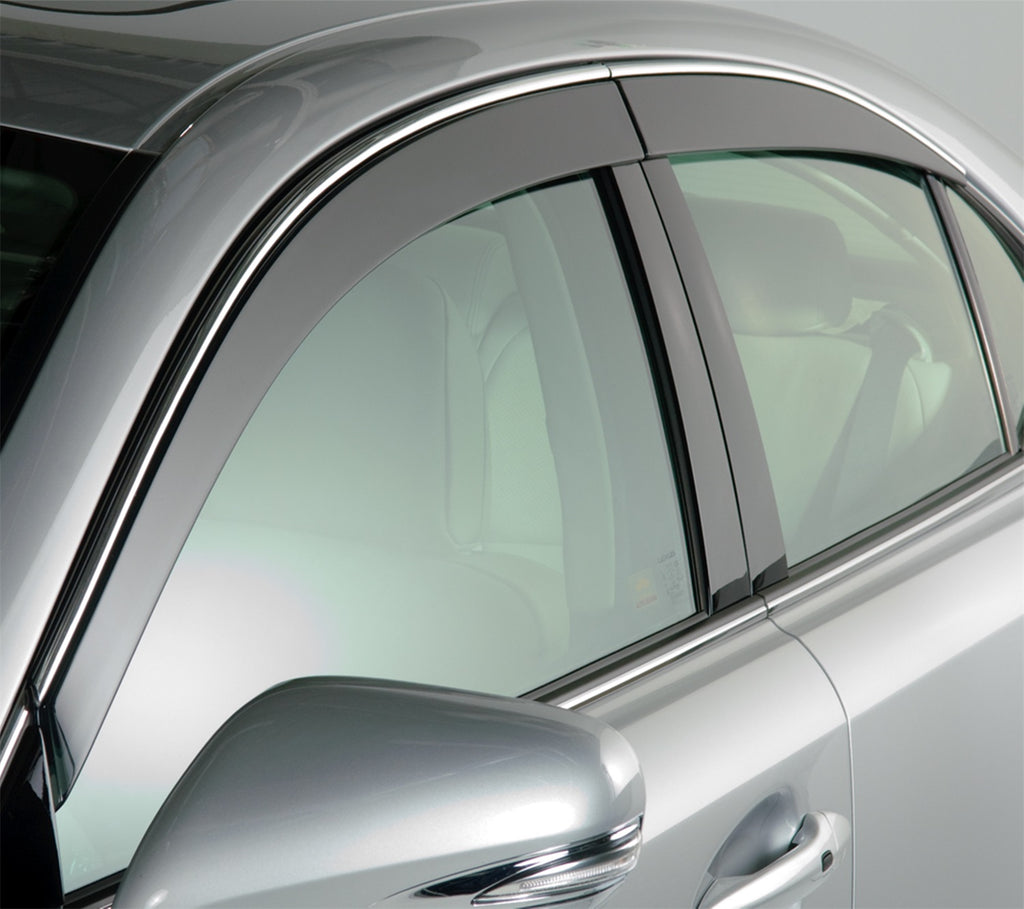 Auto Ventshade 794005 Low Profile Ventvisor Side Window Deflector With Chrome Trim 4-Piece Set For 2006-2010 Volkswagen Jetta