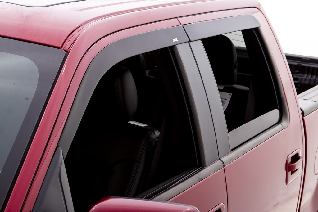 Auto Ventshade 774017 Low Profile Matte Black Ventvisor Side Window Deflector 4-Piece Set For 1999-2016 Ford F-250 F-350 F-450 F-550 SuperCrew