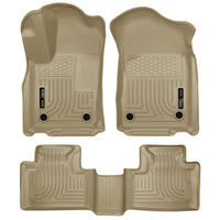 Husky Liners 99153 | Husky Liners Front & 2nd Seat Floor Liners, Fits 16-C DURANGO/GRAND CHEROKEE/DURANGO 2ND AND 3RD ROW WEATHERBEATER SERIES TAN