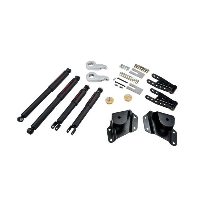 BELLTECH 654ND LOWERING KITS  Front And Rear Complete Kit W/ Nitro Drop 2 Shocks 2005-2006 Chevrolet Silverado/Sierra (Std Cab w/ Factory Front Torsion bar) 1 in. or 2 in. F/4 in. R drop W/ Nitro Drop II Shocks