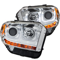 ANZO USA-111319 | Projector Headlight Set; Clear Lens; Chrome Housing;Pair w/U-Bar;