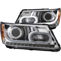 ANZO USA-111335 | Projector Headlight Set; Clear Lens; Chrome Housing;Pair w/Plank Style Design;