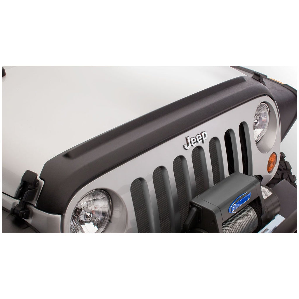 Bushwacker 14061 Black Trail Armor Hood Stone Guard for 2007-2018 Jeep Wrangler JK JK Unlimited