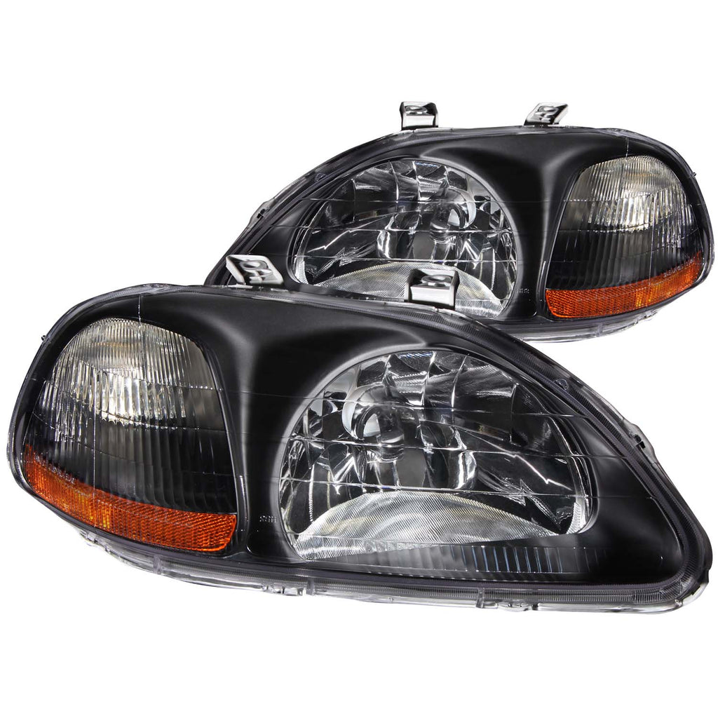 ANZO USA-121067 | Crystal Headlight Set; Clear Lens; Black Housing;Pair