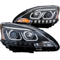 ANZO USA-121487 | Projector Headlight Set; Clear Lens; Black Housing;Pair w/U-Bar;