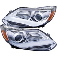ANZO USA-121491 | Projector Headlight Set; Clear Lens; Chrome Housing;Pair w/Plank Style Design;