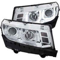 ANZO USA-121509 | Projector Headlight Set; Clear Lens; Chrome Housing;Pair w/U-Bar;