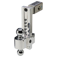 ALBM adj alum ball mount, built-in locks, 10'' drop fits 25'' receiver, stnls