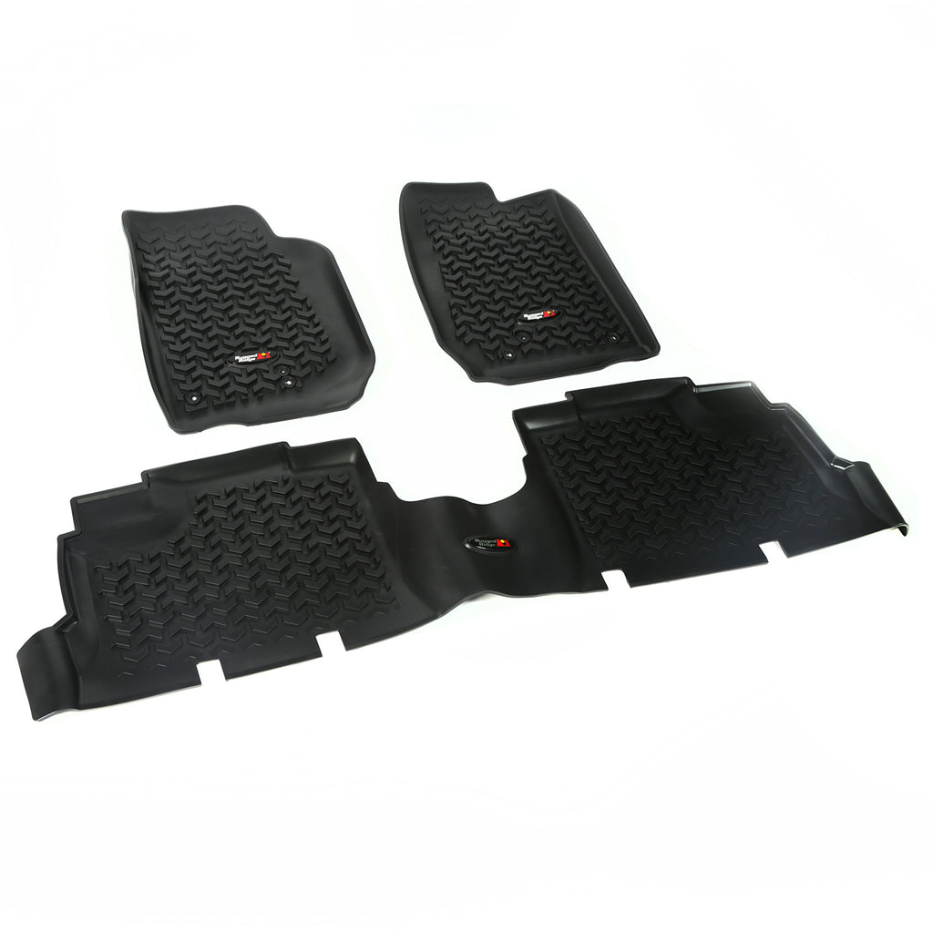 Rugged Ridge 12987.04 | Floor Liners, Kit, Black, 4-Door; 07-16 Jeep Wrangler JK