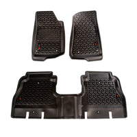 Rugged Ridge 12987.05 | Floor Liner, Front/Rear; Black, 2018-2020 Jeep Wrangler JL 4 Dr