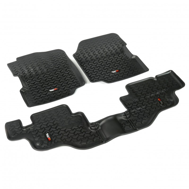Rugged Ridge 12987.09 | Floor Liners, Kit, Black; 76-95 Jeep CJ/Wrangler YJ