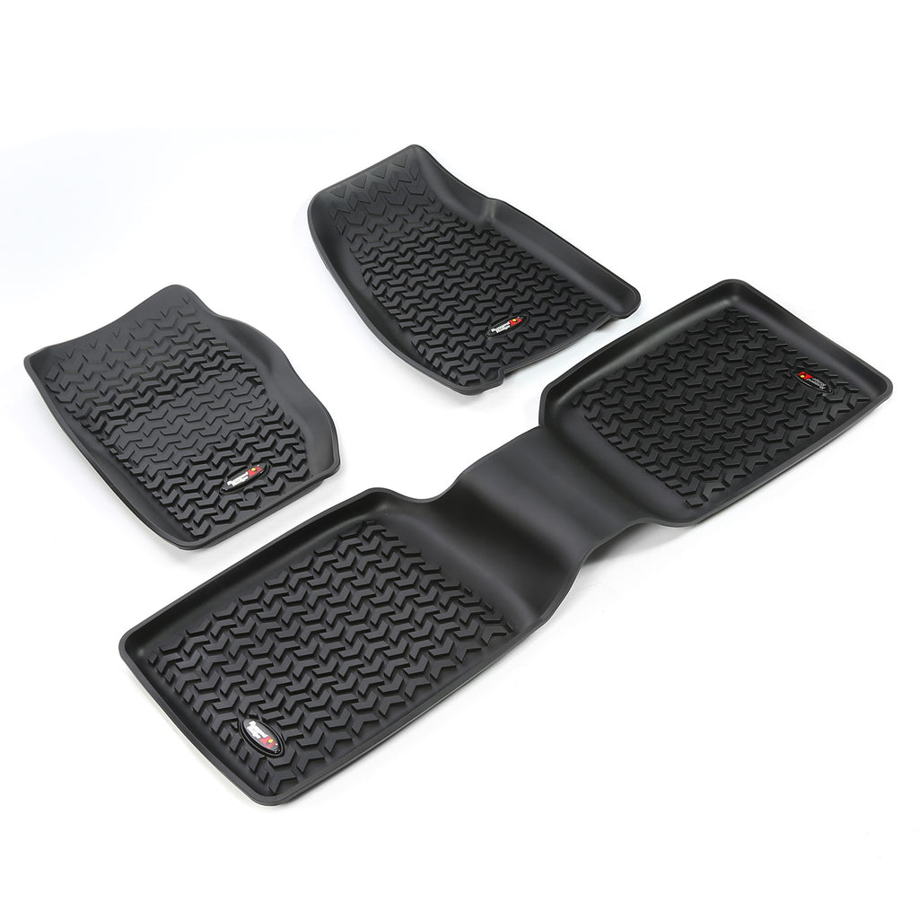 Rugged Ridge 12987.30 | Floor Liners, Kit, Black; 84-01 Jeep Cherokee XJ