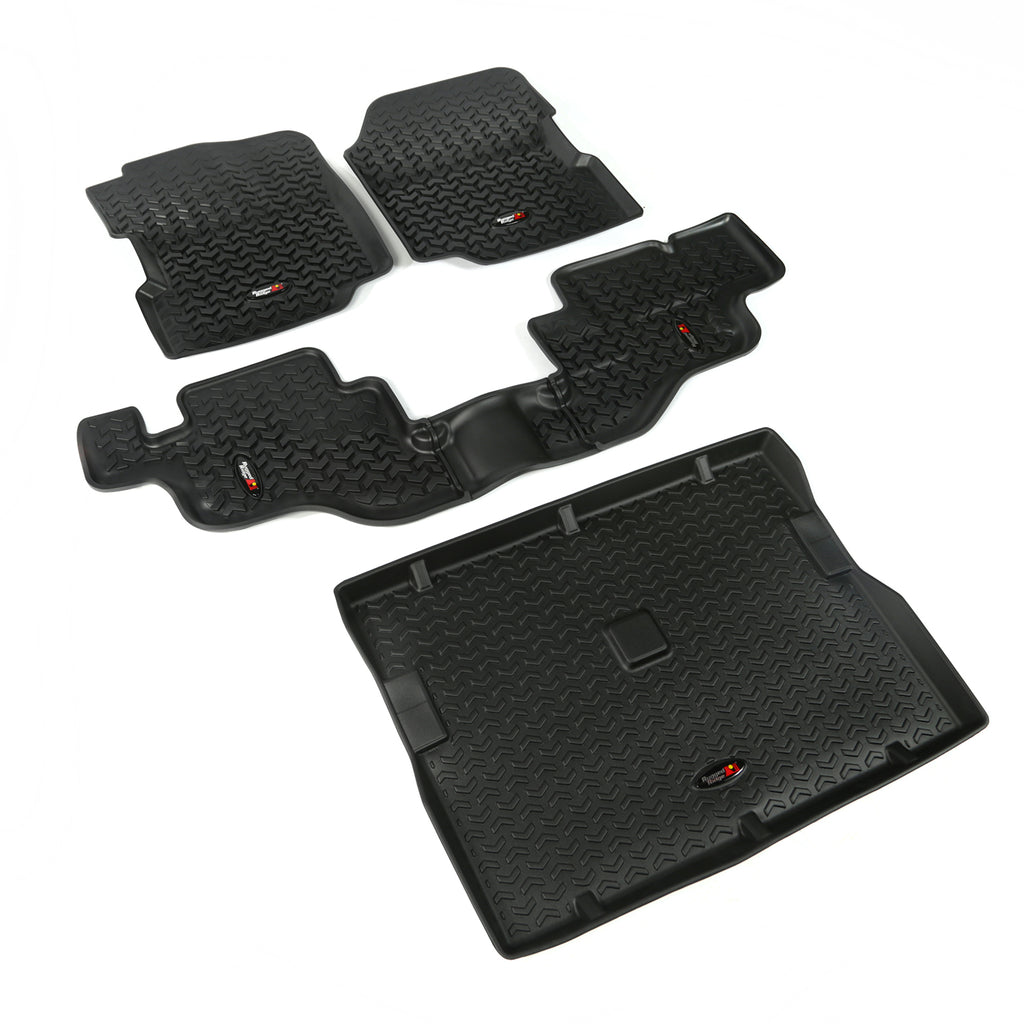Floor Liners Kit Black; 76-95 Jeep CJ/Wrangler YJ