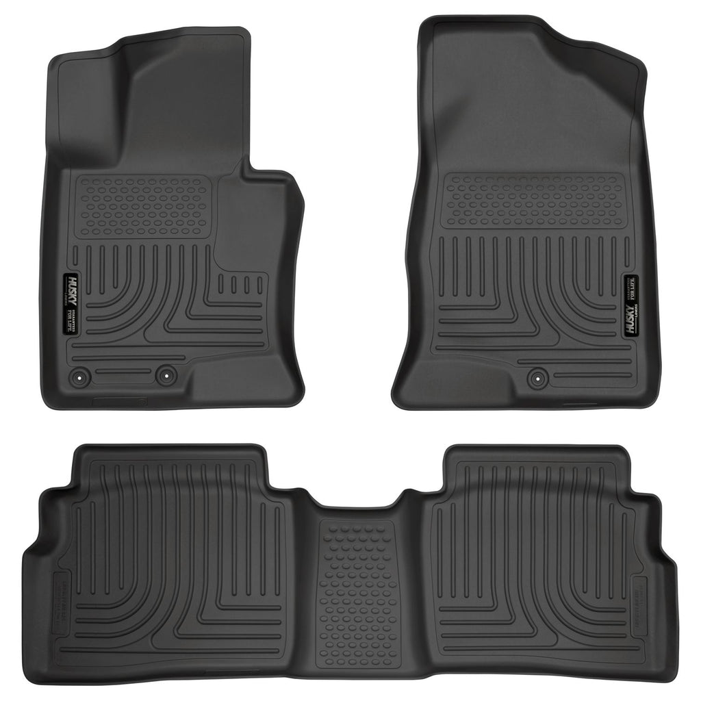 Husky Liners 98851 | Husky Liners Front & 2nd Seat Floor Liners, Fits 11-14 SONATA FRONT/2ND SEAT CUSTOM MOLDED WEATHERBEATER FLOOR LINERS BLACK