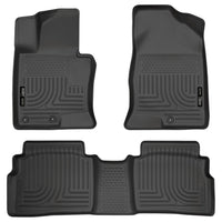 Husky Liners 98851 | Husky Liners Front & 2nd Seat Floor Liners, Fits 11-14 SONATA FRONT/2ND SEAT CUSTOM MOLDED WEATHERBEATER FLOOR LINERS BLACK