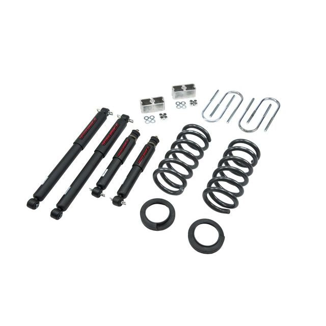 BELLTECH 777ND LOWERING KITS  Front And Rear Complete Kit W/ Nitro Drop 2 Shocks 1996-2003 Isuzu Hombre 6 cyl. (2WD) 2 in. or 3 in. F/2 in. R drop W/ Nitro Drop II Shocks