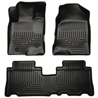 Husky Liners 96321 | Husky Liners Front & 2nd Seat Floor Liners, Fits 12-15 CAPTIVA SPORT CUSTOM MOLDED FRONT/SECOND SEAT FLOOR LINERS BLACK