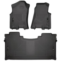 Husky Liners 94001 | Husky Liners Front & 2nd Seat Floor Liners; Front & 2nd Seat Floor Liners, Fits 19-C RAM 1500 CREW CAB FRONT & 2ND SEAT FLOOR LINERS WEATHERBEATER SERIES BLACK