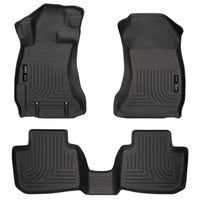 Husky Liners 99801 | Husky Liners Front & 2nd Seat Floor Liners; Front & 2nd Seat Floor Liners, Fits 12-C IMPREZA FRONT/2ND SEAT WEATHERBEATER FLOOR LINERS BLACK