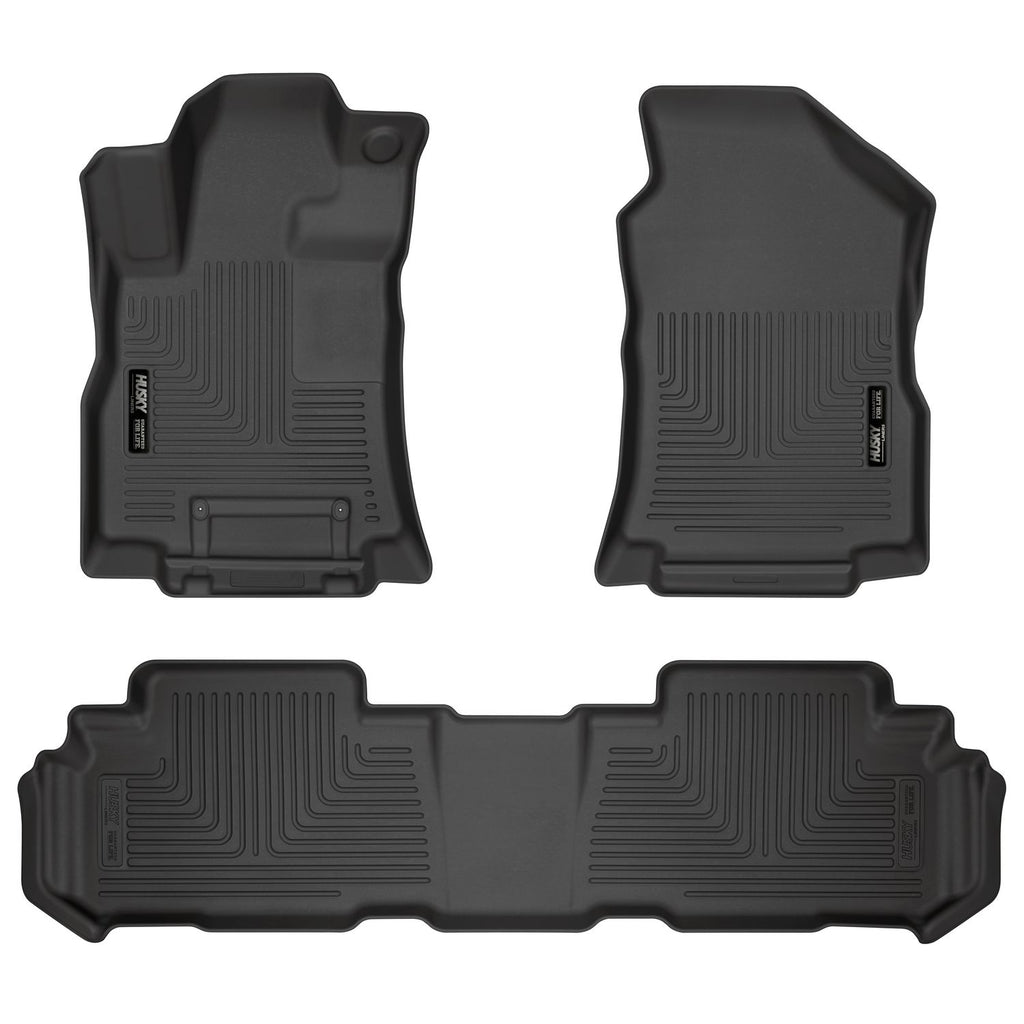Husky Liners 95871 | Husky Liners Front & 2nd Seat Floor Liners, Fits 19-C ASCENT FRONT & 2ND SEAT FLOOR LINERS WEATHERBEATER SERIES BLACK