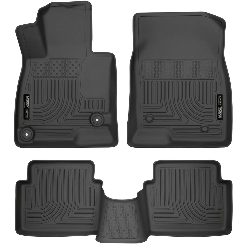 Husky Liners 98651 | Husky Liners Front & 2nd Seat Floor Liners, Fits 14-16 MAZDA 3 FRONT/2ND SEAT FLOOR LINERS BLACK