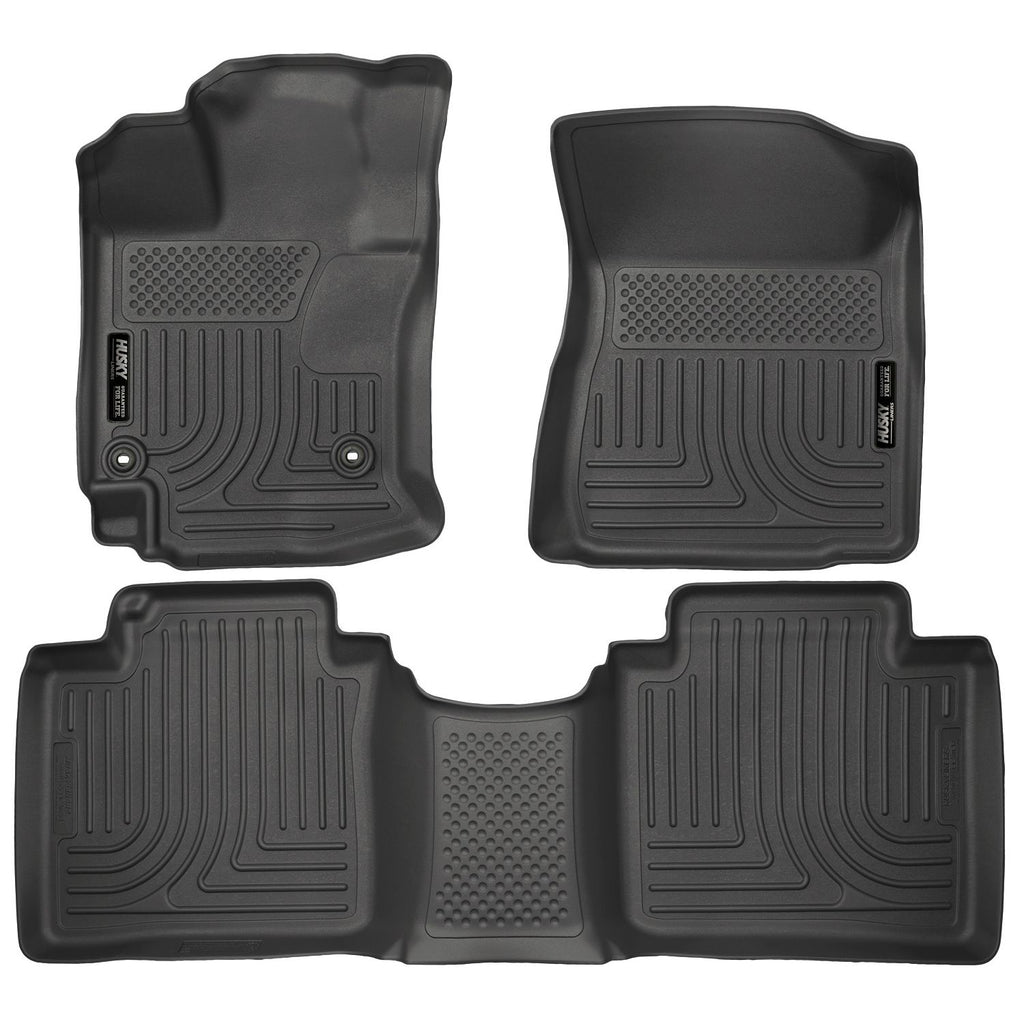 Husky Liners 98661 | Husky Liners Front & 2nd Seat Floor Liners, Fits 15-15 VENZA FRONT & 2ND SEAT FLOOR LINERS WEATHERBEATER SERIES BLACK