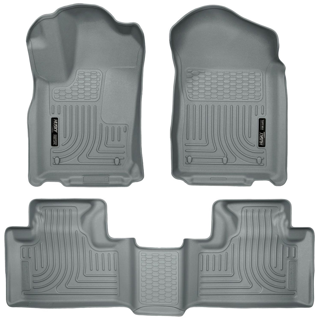 Husky Liners 99052 | Husky Liners Front & 2nd Seat Floor Liners, Fits 11-15 DURANGO/GRAND CHEROKEE WEATHERBEATER FRONT & 2ND SEAT FLOOR LINERS GREY
