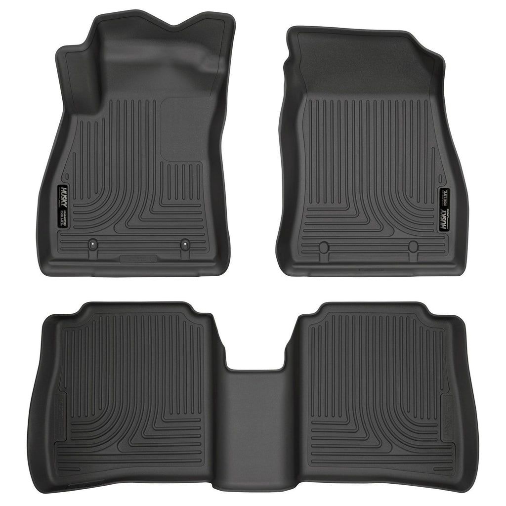 Husky Liners 95631 | Husky Liners Front & 2nd Seat Floor Liners, Fits 14-C SENTRA FRONT & 2ND SEAT FLOOR LINERS WEATHERBEATER SERIES BLACK