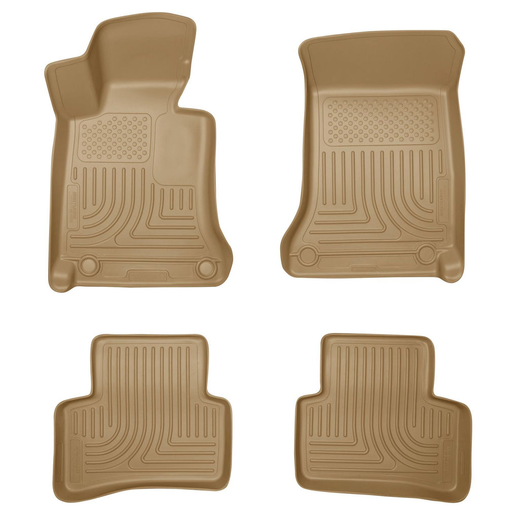Husky Liners 99813 | Husky Liners Front & 2nd Seat Floor Liners, Fits 08-13 MERCEDES C-CLASS FRONT & 2ND SEAT WEATHERBEATER FLOOR LINERS TAN