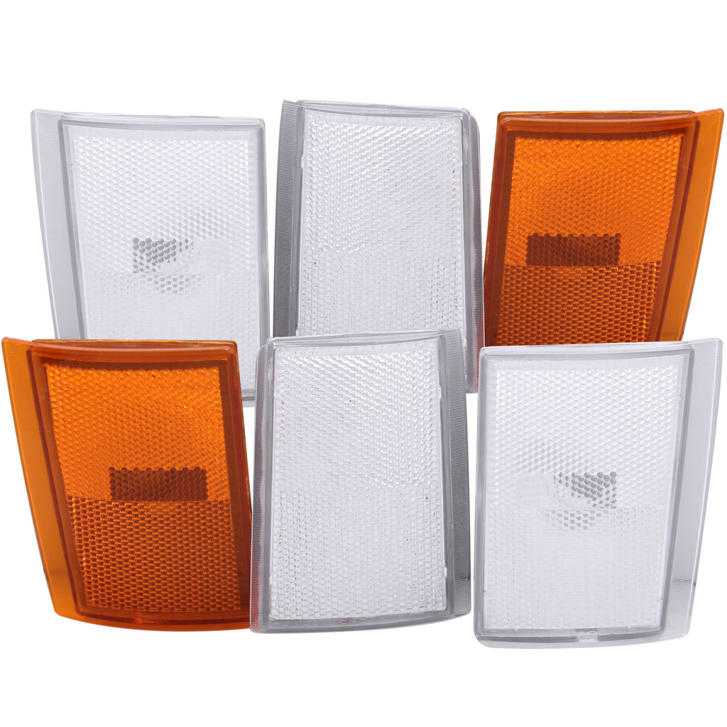 ANZO USA-521031 | Cornering Light Assembly; Euro 4 Clear/2 Amber; 6 pc.;Pair