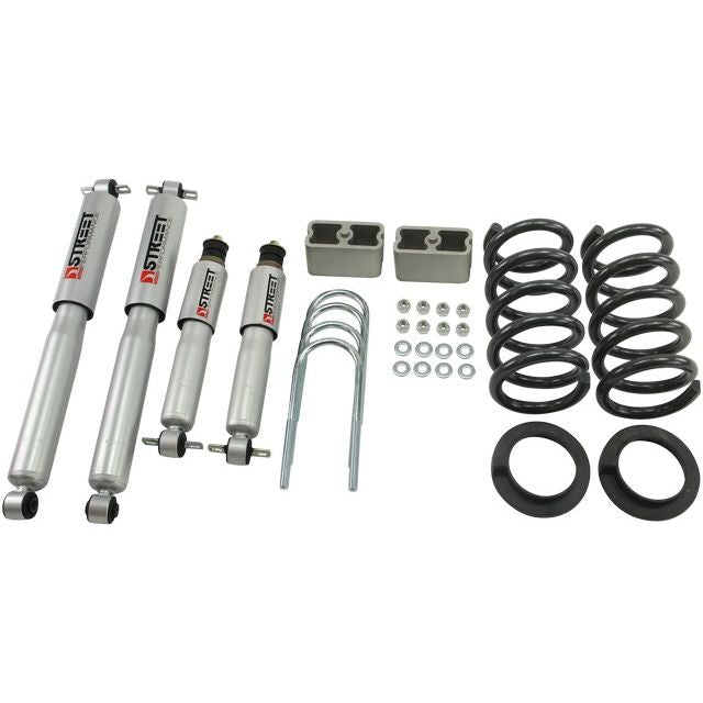 BELLTECH 627SP LOWERING KITS  Front And Rear Complete Kit W/ Street Performance Shocks 1998-2003 Chevrolet Blazer/Jimmy 6 cyl. (except Extreme) 2 in. or 3 in. F/3 in. R drop W/ Street Performance Shocks