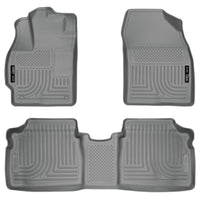 Husky Liners 98922 | Husky Liners Front & 2nd Seat Floor Liners, Fits 10-14 PRIUS CUSTOM MOLDED FRONT/2ND SEAT FLOOR LINERS GRAY