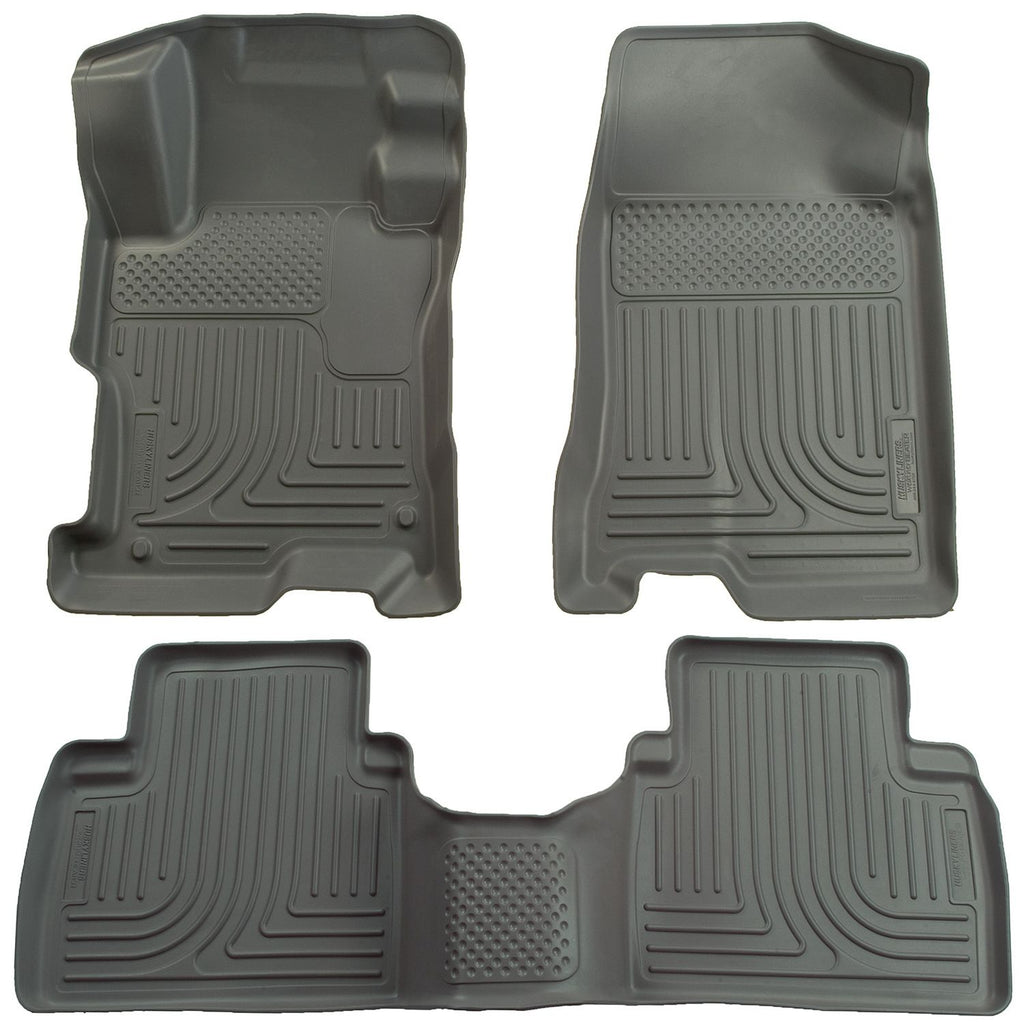 Husky Liners 98412 | Husky Liners Front & 2nd Seat Floor Liners, Fits 06-11 CIVIC 4-DOOR FRONT AND SECOND SEAT LINER GREY