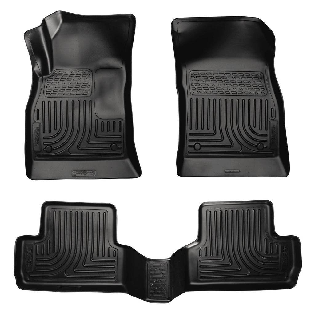 Husky Liners 98171 | Husky Liners Front & 2nd Seat Floor Liners, Fits 12-15 VERANO CUSTOM MOLDED FRONT & 2ND SEAT FLOOR LINERS BLACK