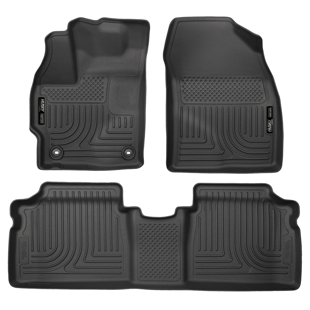 Husky Liners 99511 | Husky Liners Front & 2nd Seat Floor Liners, Fits 15-15 PRIUS FRONT & 2ND SEAT FLOOR LINERS WEATHERBEATER SERIES BLACK