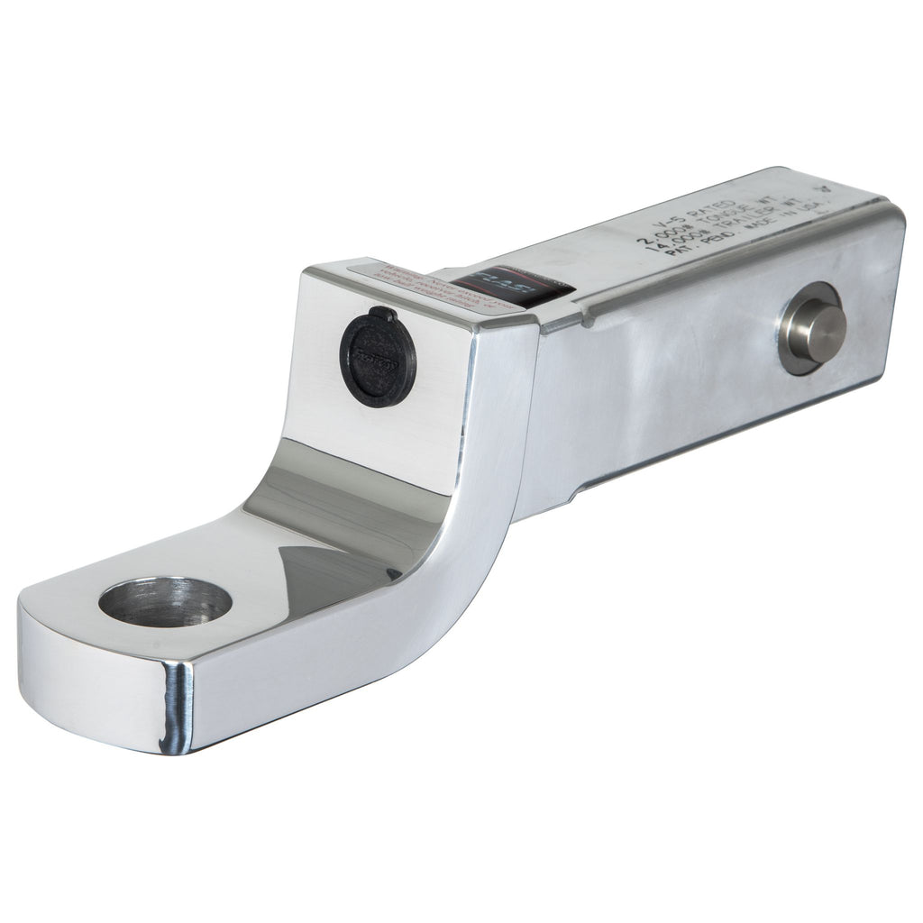 Aluminum ball mount with integrated lock system 2'' drop 1'' rise, 1'' ball hole