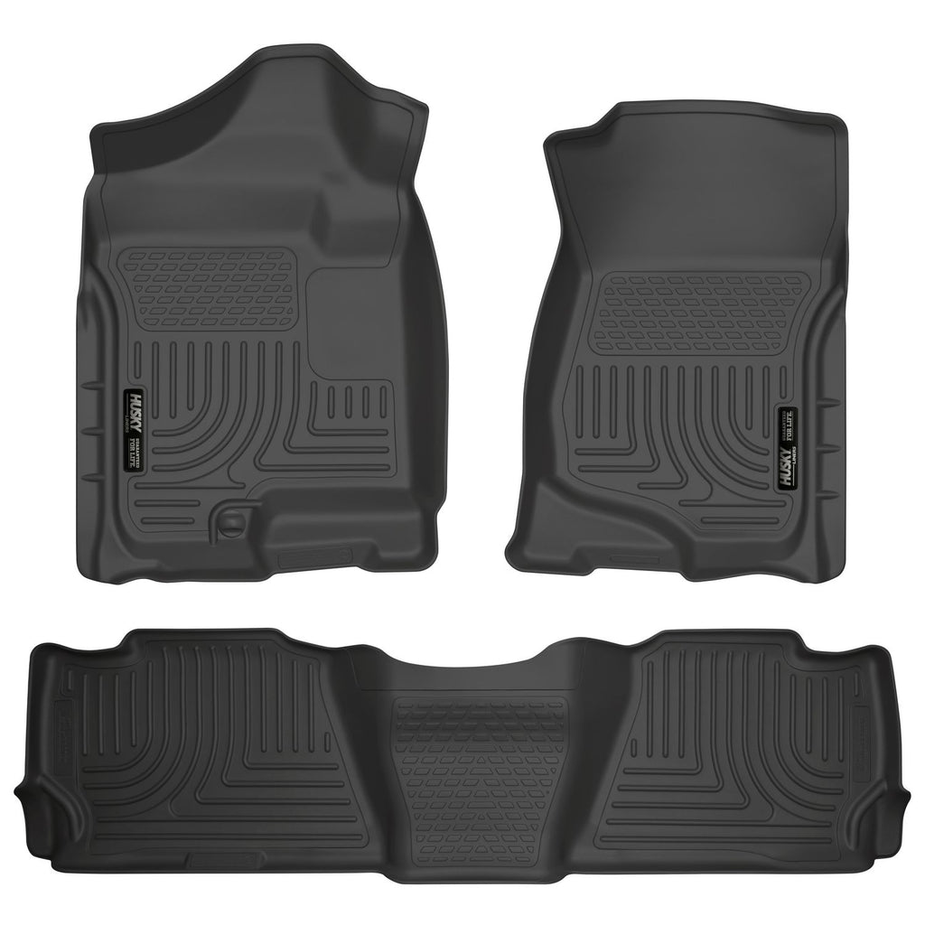 Husky Liners 98251 | Husky Liners Front & 2nd Seat Floor Liners, Fits 07-14 ESCALADE/TAHOE/YUKON(NOT HYBRID)W/2ND ROW BUCKET FRONT & 2ND SEAT FLOOR LINER BLACK