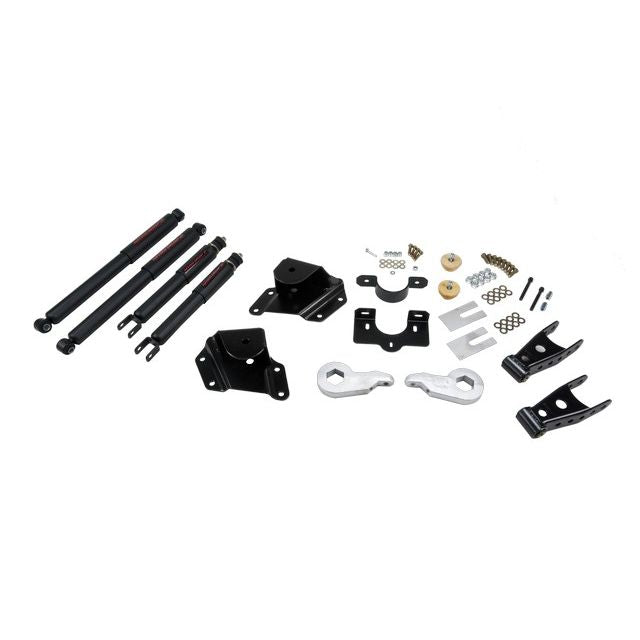 BELLTECH 659ND LOWERING KITS  Front And Rear Complete Kit W/ Nitro Drop 2 Shocks 2005-2006 Chevrolet Silverado/Sierra (Ext Cab w/ Factory Front Torsion bar) 1 in. or 2 in. F/4 in. R drop W/ Nitro Drop II Shocks