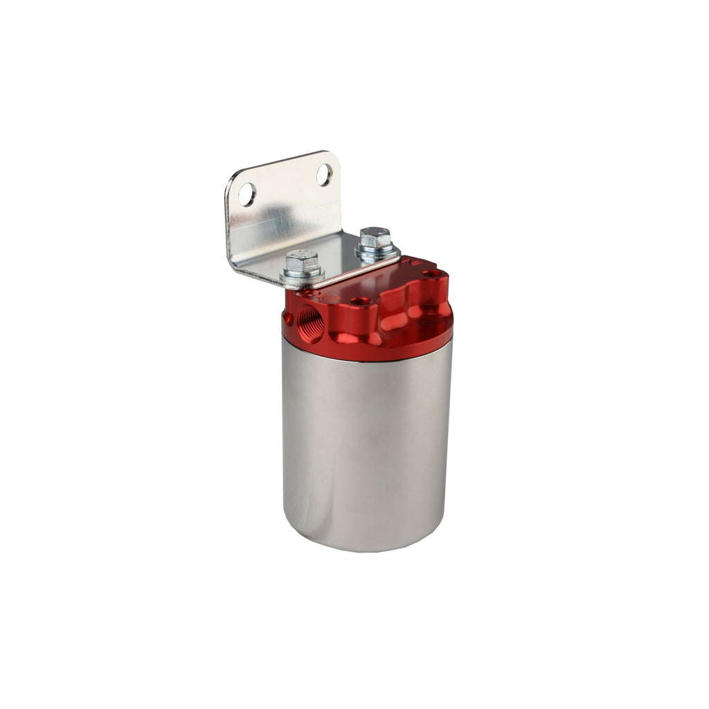Aeromotive 100 Micron Red/Polished Canister Fuel Filter