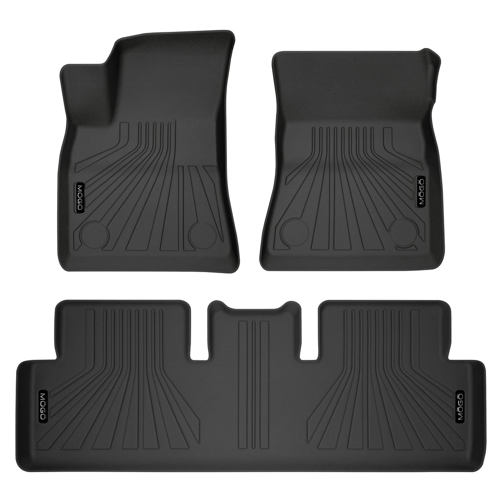 Husky Liners 70458 | Husky Liners Front & 2nd Seat Floor Liners, Fits 18-C TESLA 3 FRONT & 2ND SEAT FLOOR LINERS BLACK