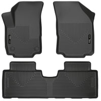 Husky Liners 95151 | Husky Liners Front & 2nd Seat Floor Liners, Fits 18-C TERRAIN BLACK FRONT & 2ND SEAT FLOOR LINERS